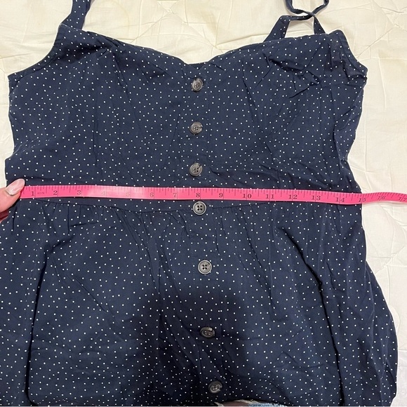 Banana Republic Baby Doll Button‎ Dress Y2K Sleeveless Polka Dot Cottagecore - Picture 4 of 9
